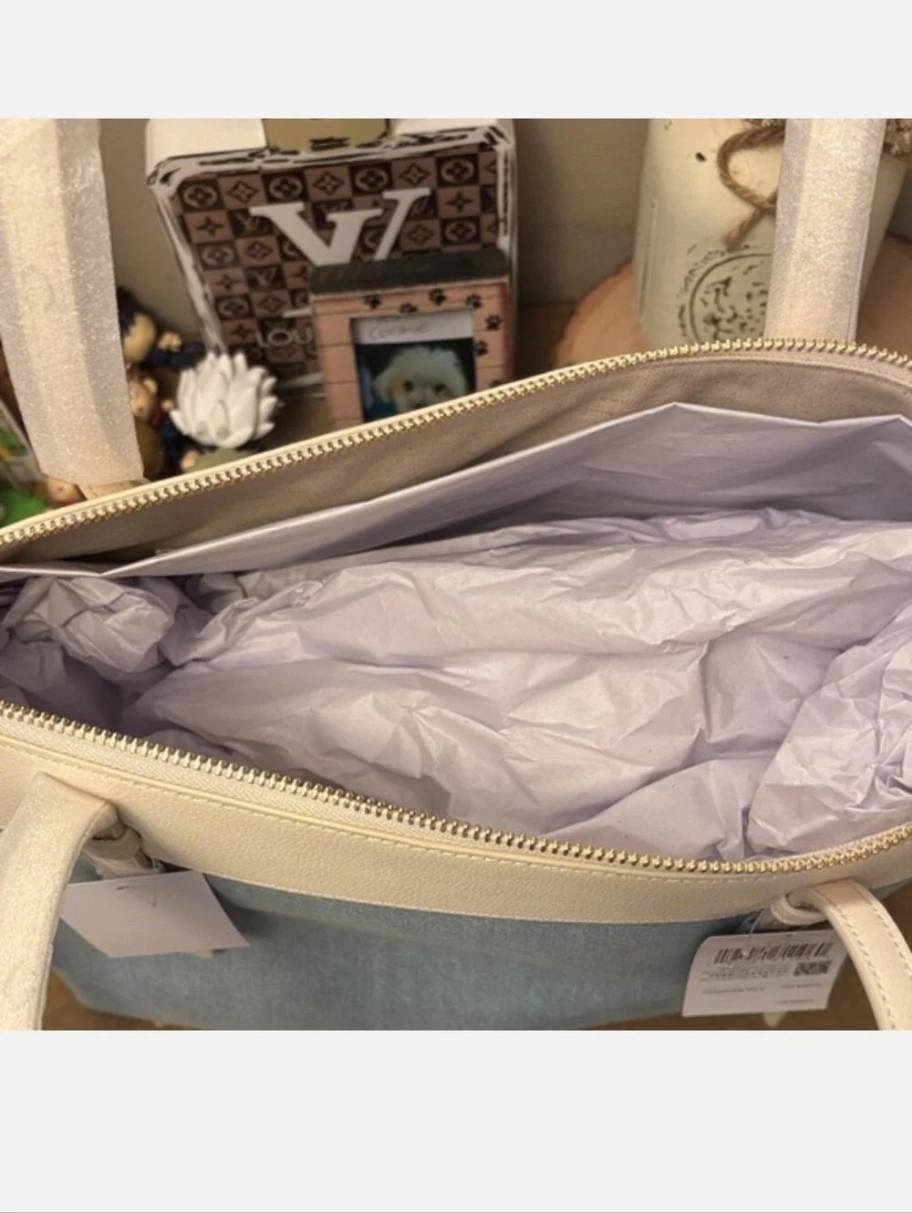 Kate Spade Limited Edition All Day Denim Tote Bag Pebbled Leather NWT